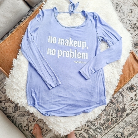 aerie Tops - 𝅺3/$20 Aerie #Aerie Real No Makeup No Problem Lilac Tee Size Small
